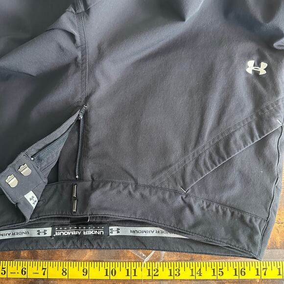 Under Armour Golf Pants 12 Womens Black Crop Straight Leg Hike Water Resistant - Picture 3 of 13